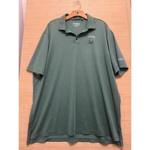 Columbia Golf Polo Shirt Green Tulane University Logo Mens 2XL